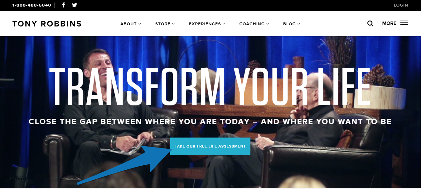 Screenshot of Tony Robbins
