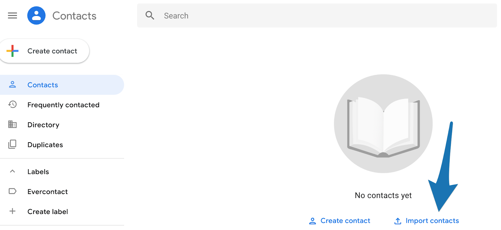 Screenshot showing Google contact settings