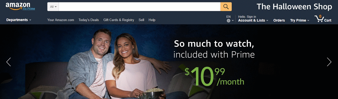 Screenshot showing amazon