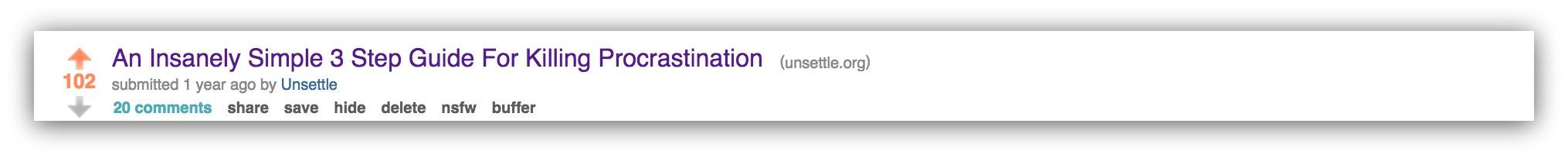Screenshot of a reddit link to unsettle.org
