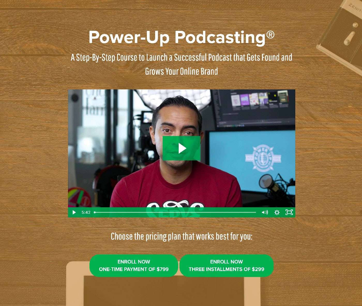 Power-Up Podcasting sale page