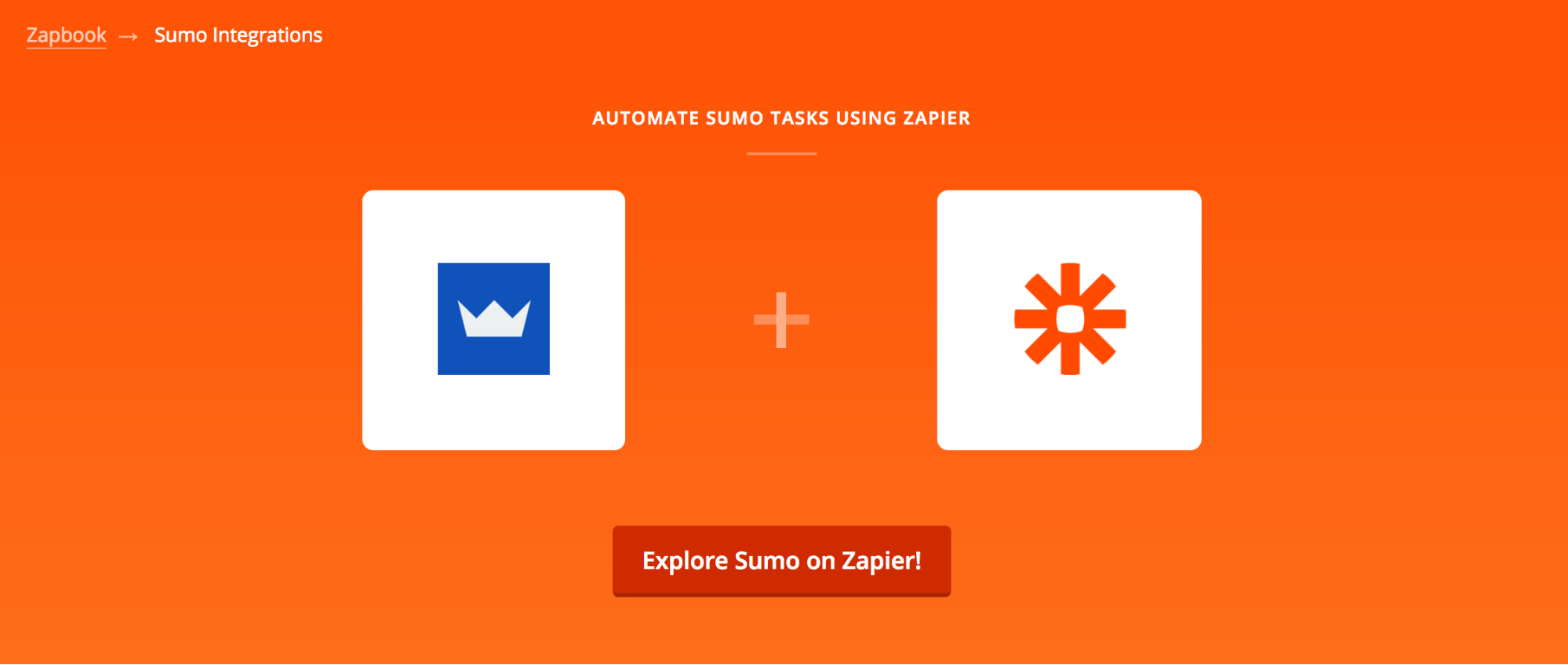 Screenshot showing Sumo + Zapier integration image