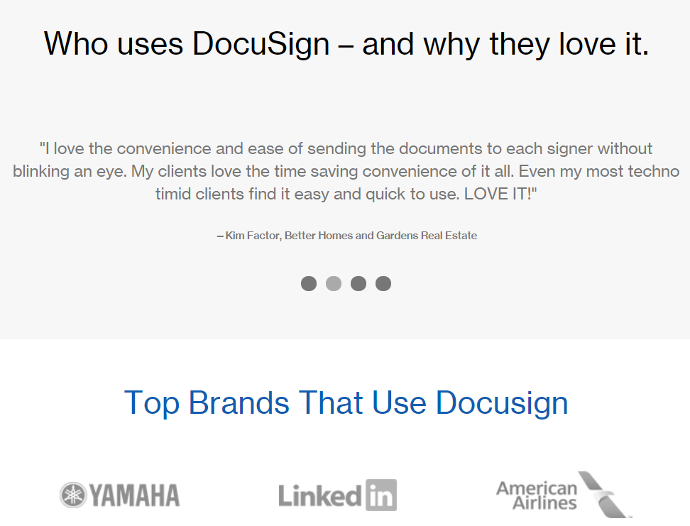 docusign testimonials