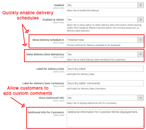 Screenshot showing the settings page for a magento plugin