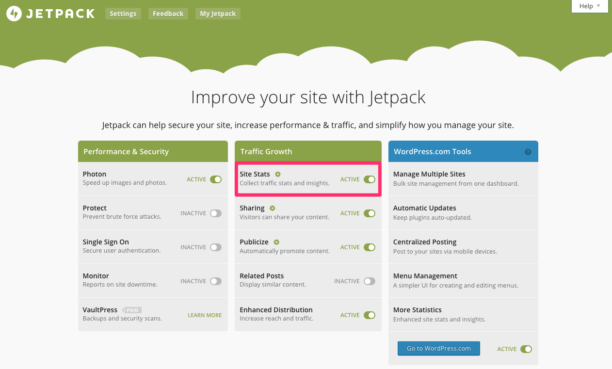 jetpack wordpress