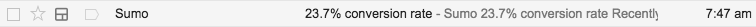 Screenshot showing an email from  Sumo