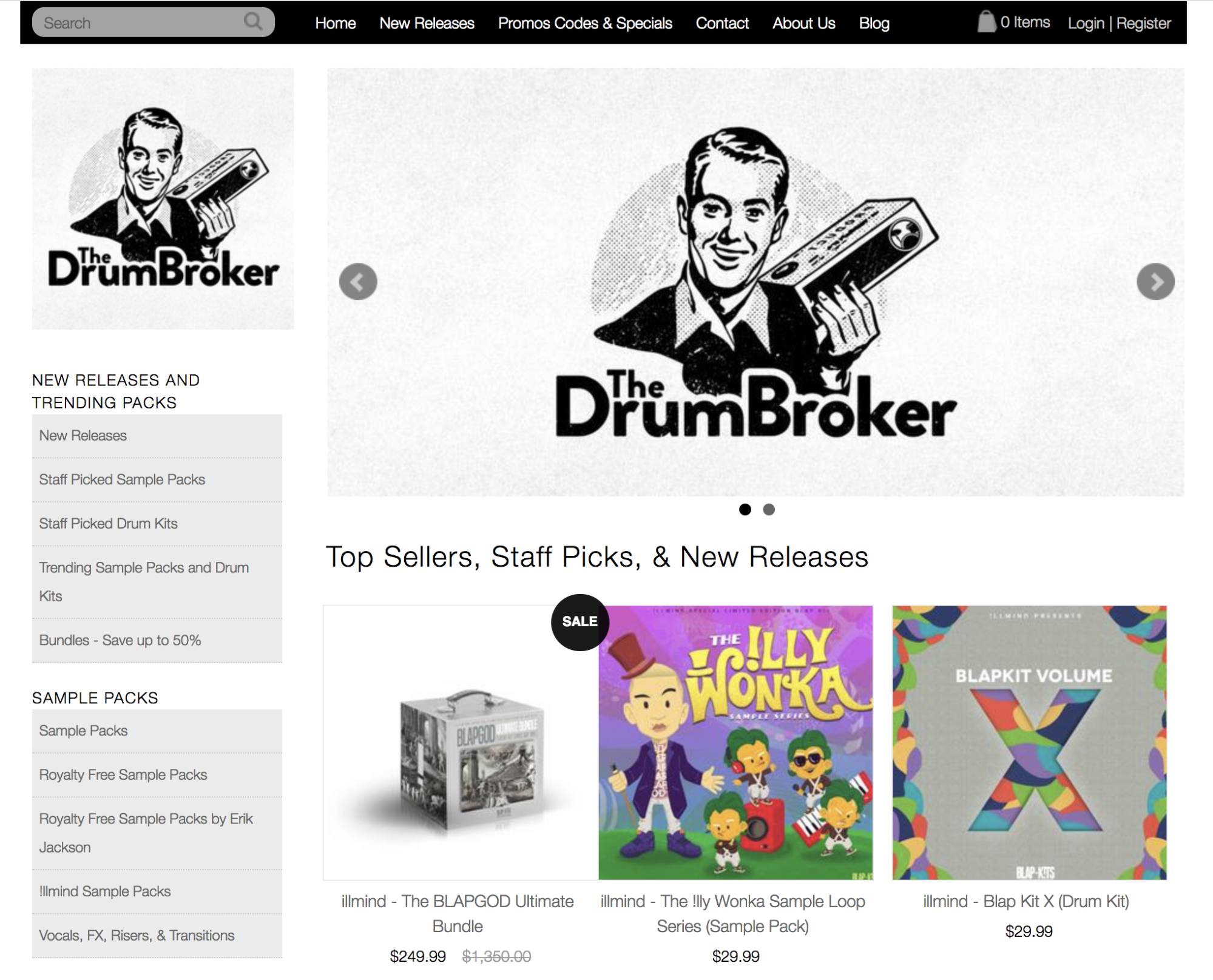 Screenshot showing DrumBroker