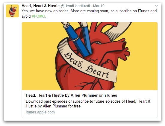 head heart and hustle tweet
