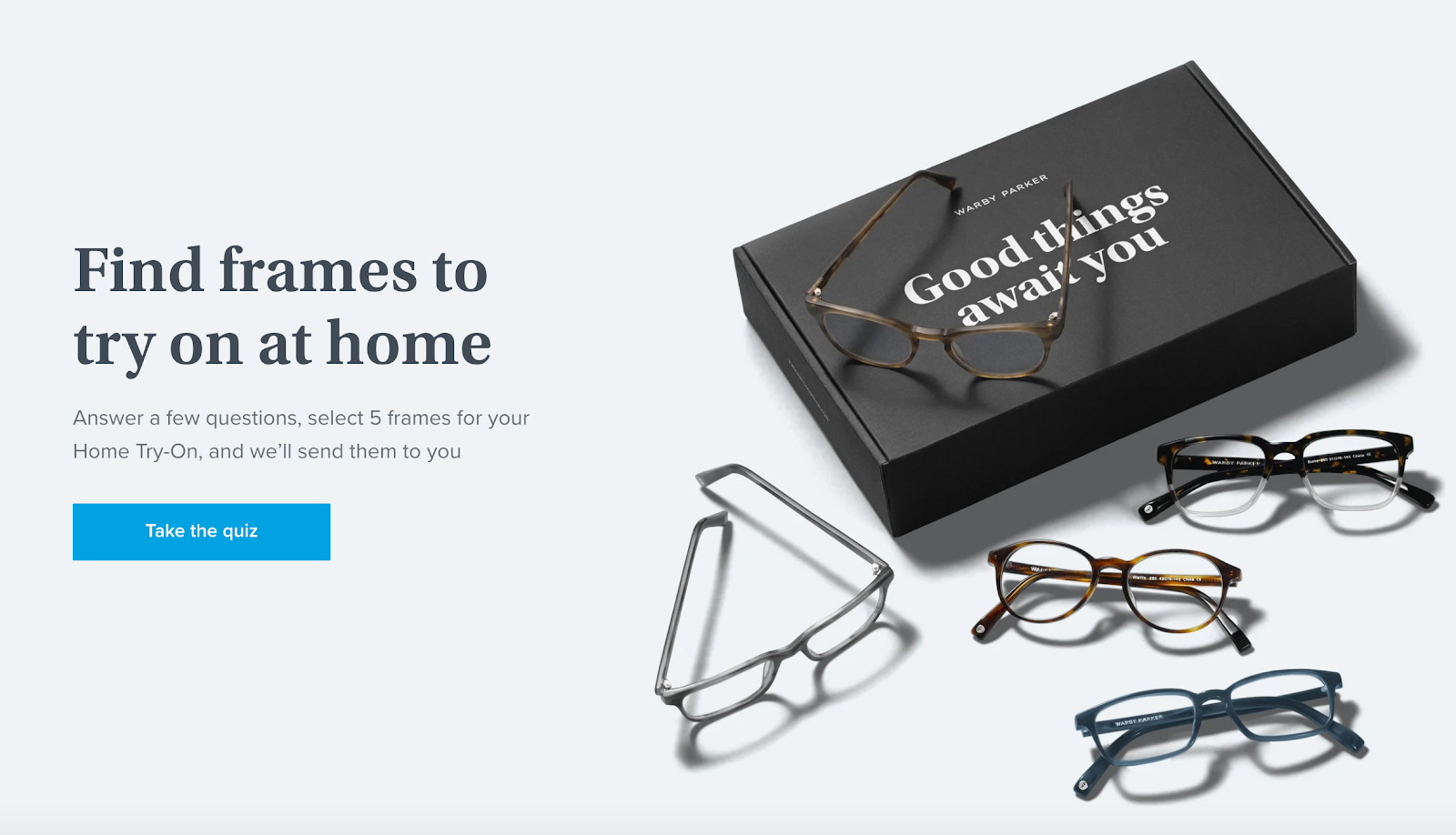 Warby Parker’s landing pages