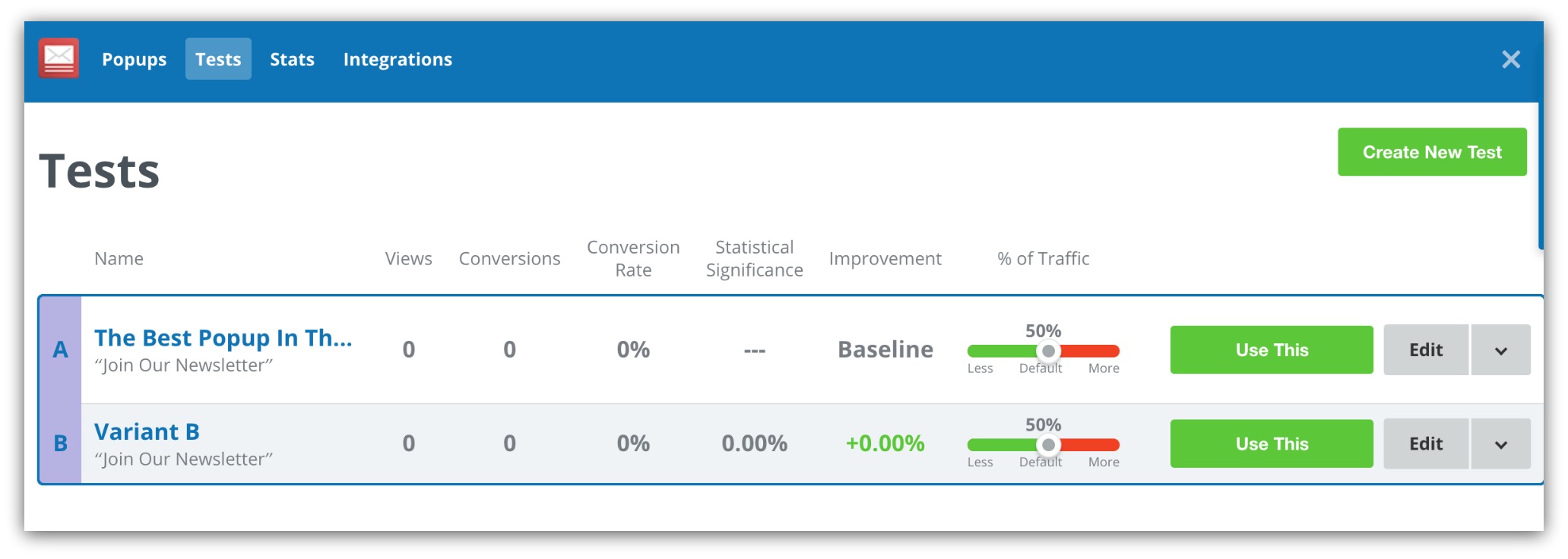 Setting up AB tests List Builder 3