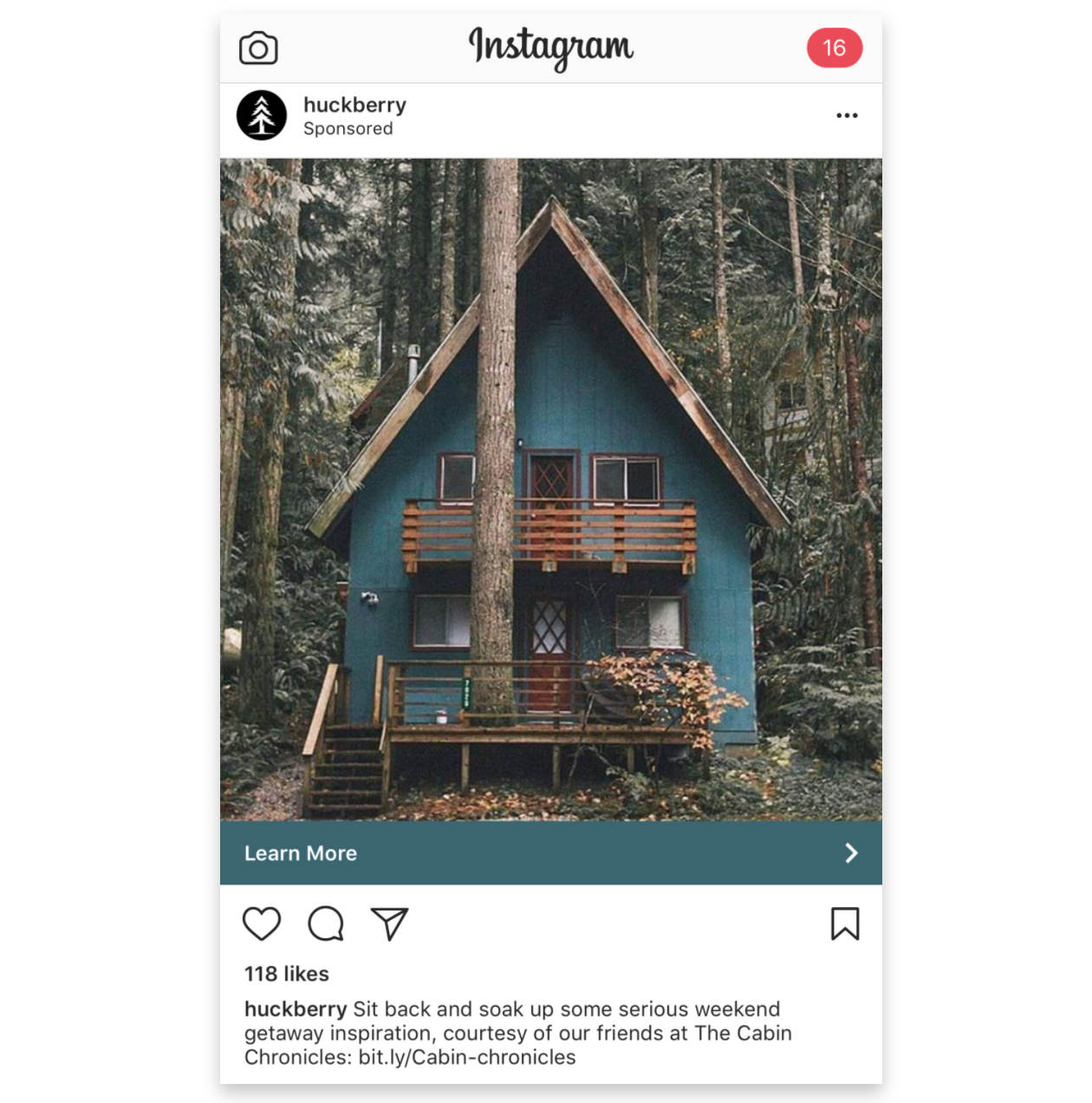 Screenshot showing an Instagram post by Huckberry