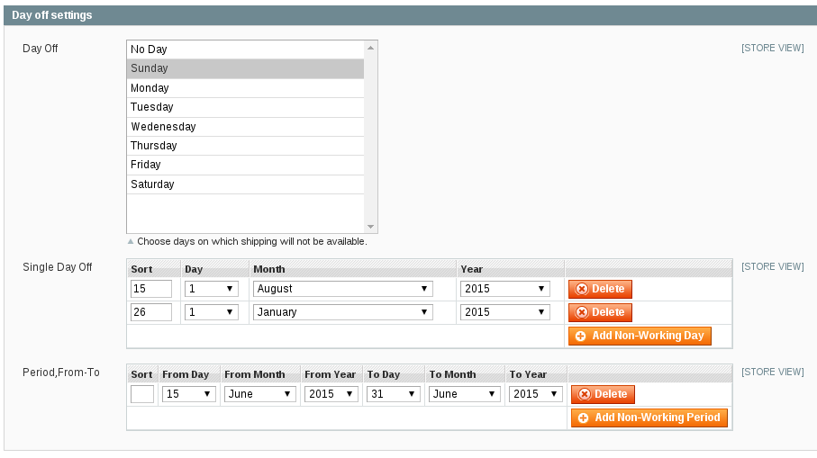 Screenshot showing the settings page for a magento plugin