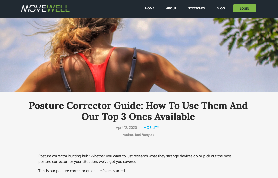 Movewell - Posture corrector Guide