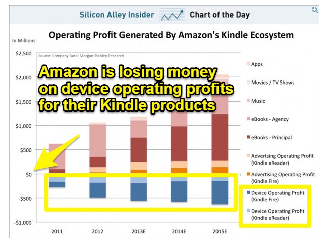 Screenshot showing profit generated by kindle