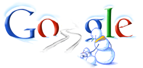 Screenshot of a Google Christmas doodle