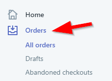Screenshot showing Shopify orders
