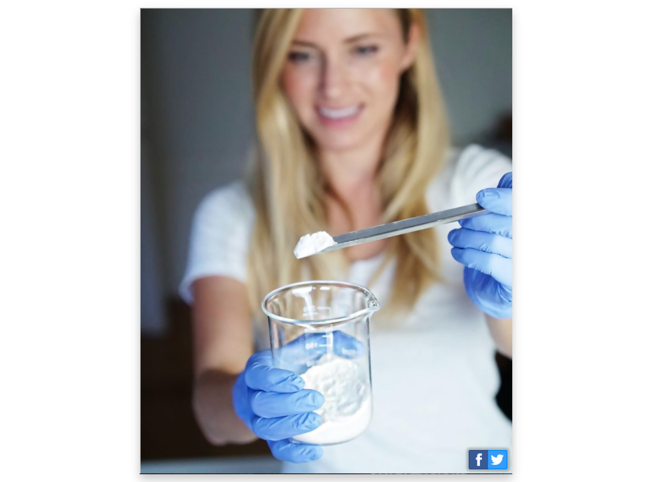 Picture showing a woman working with chemicals