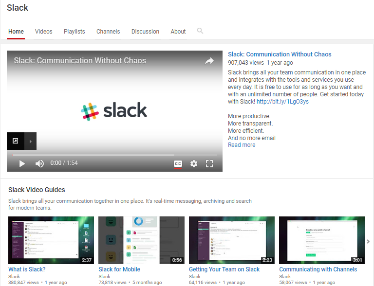 Screenshot showing Slack