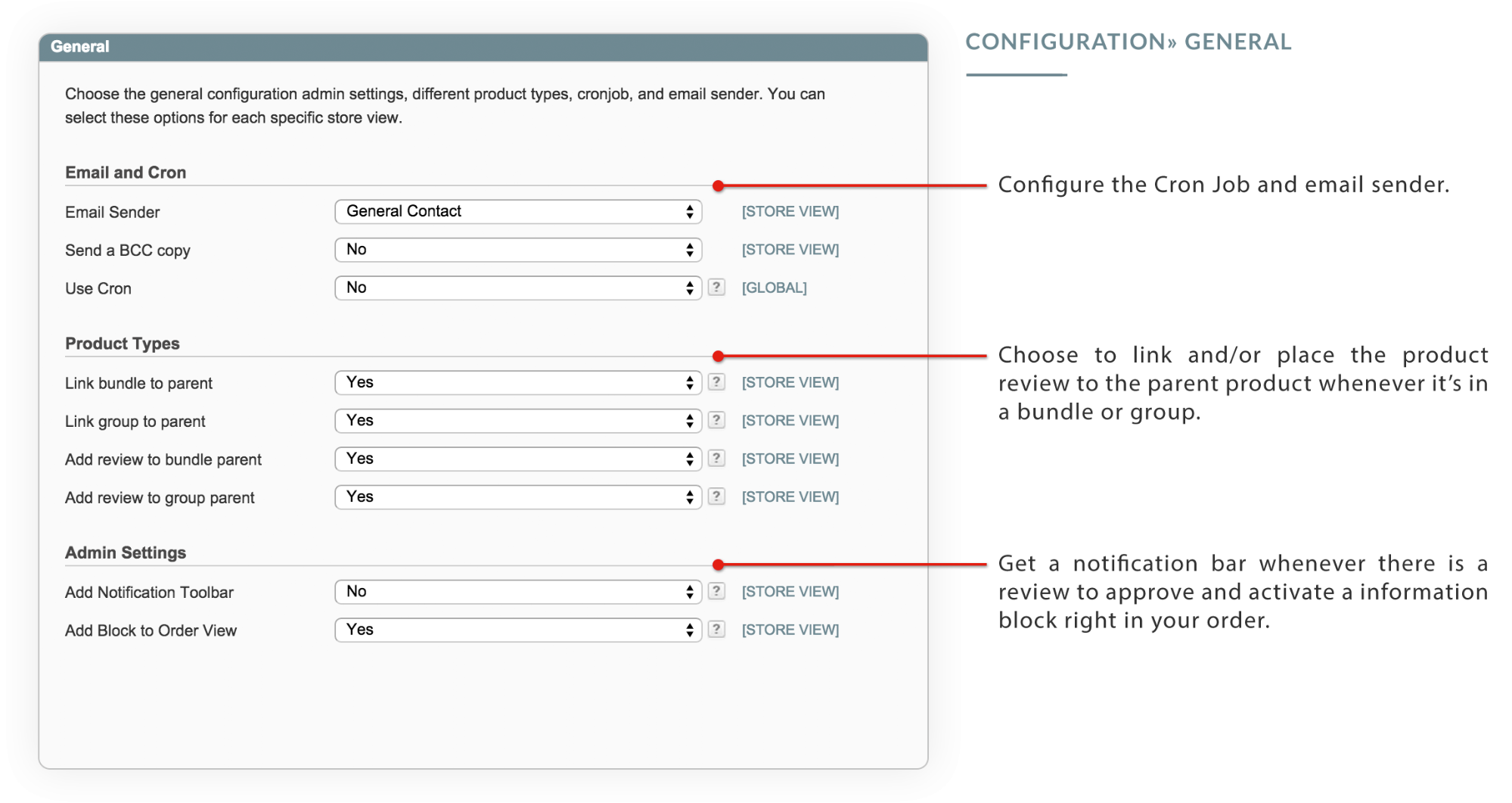 Screenshot showing the settings page for a magento plugin