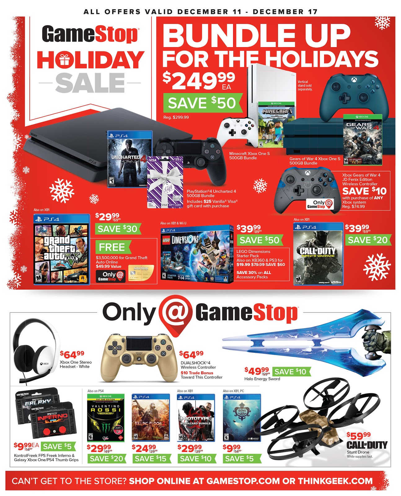 Screenshot showing a GameStop promotional banner