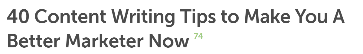 Screenshot of Headline - 40 Content Writing Tips to Make You A Better Marketer Now
