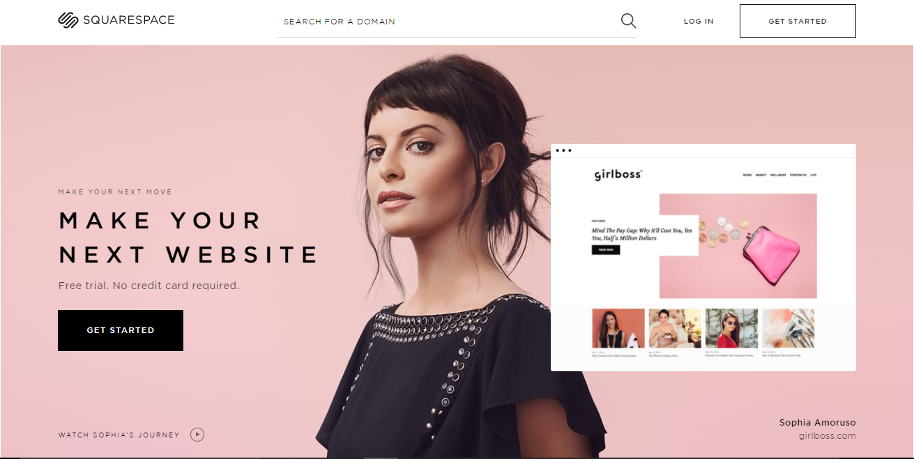 squarespace homepage