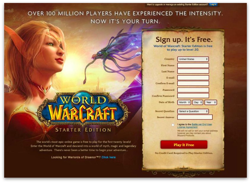 world of warcraft play it free cta