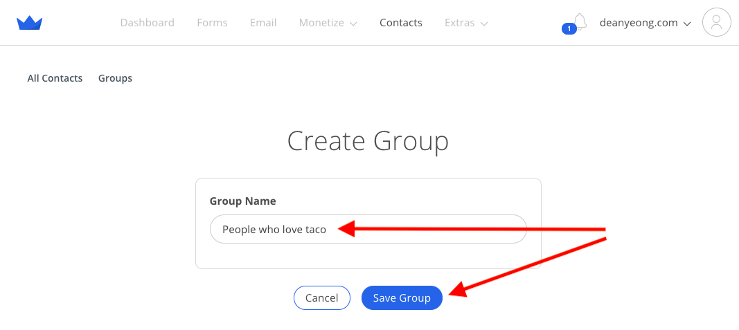 Screenshot of process of naming a group in Sumo