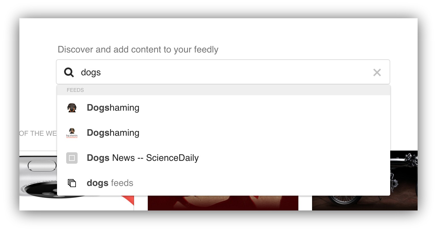 feedly keyword suggestions