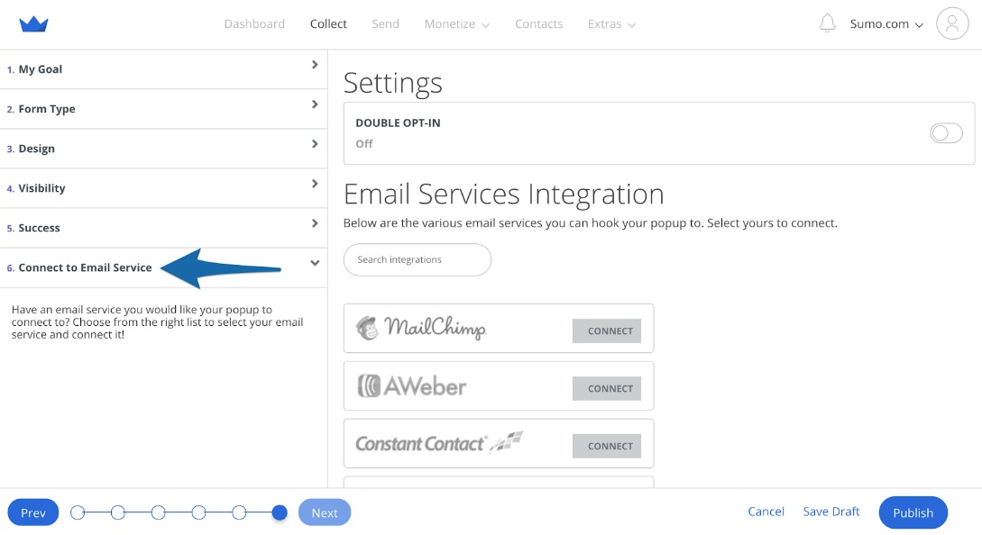 Screenshot showing Sumo form setting