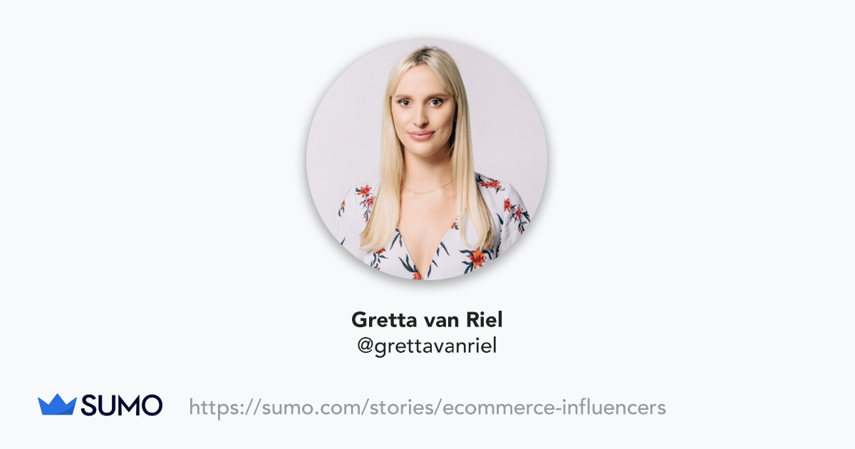 Screenshot of Gretta van Riel