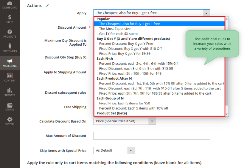 Screenshot showing the settings page for a magento plugin