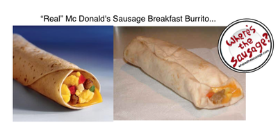 Screenshot showing two burritos