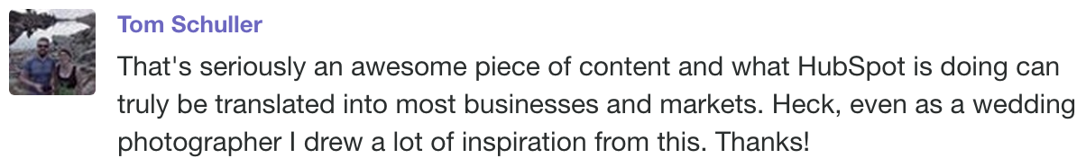 Screenshot of a comment by Tom Schuller