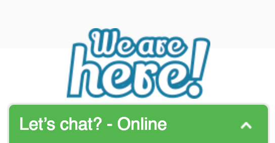 Screenshot showing a live chat popup