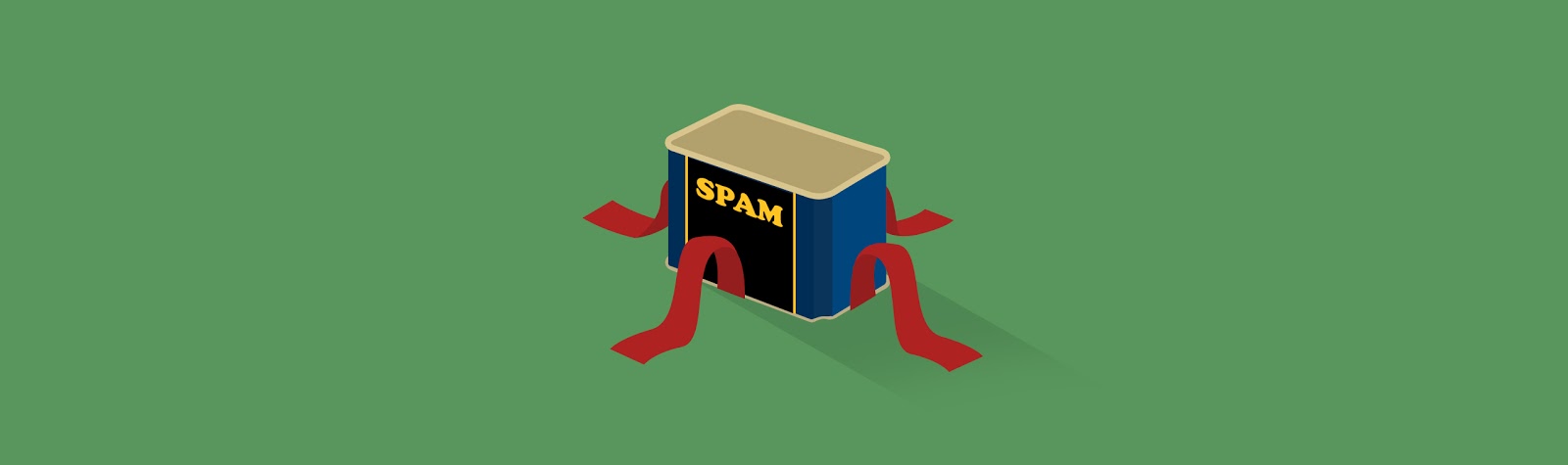 Graphic showing a spam box
