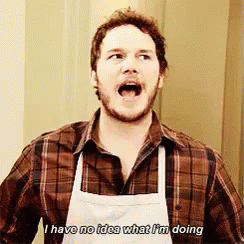 Gif of chris pratt from parks and rec saying "i have no idea what i