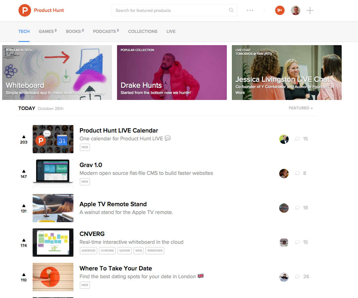 Product Hunt social proof