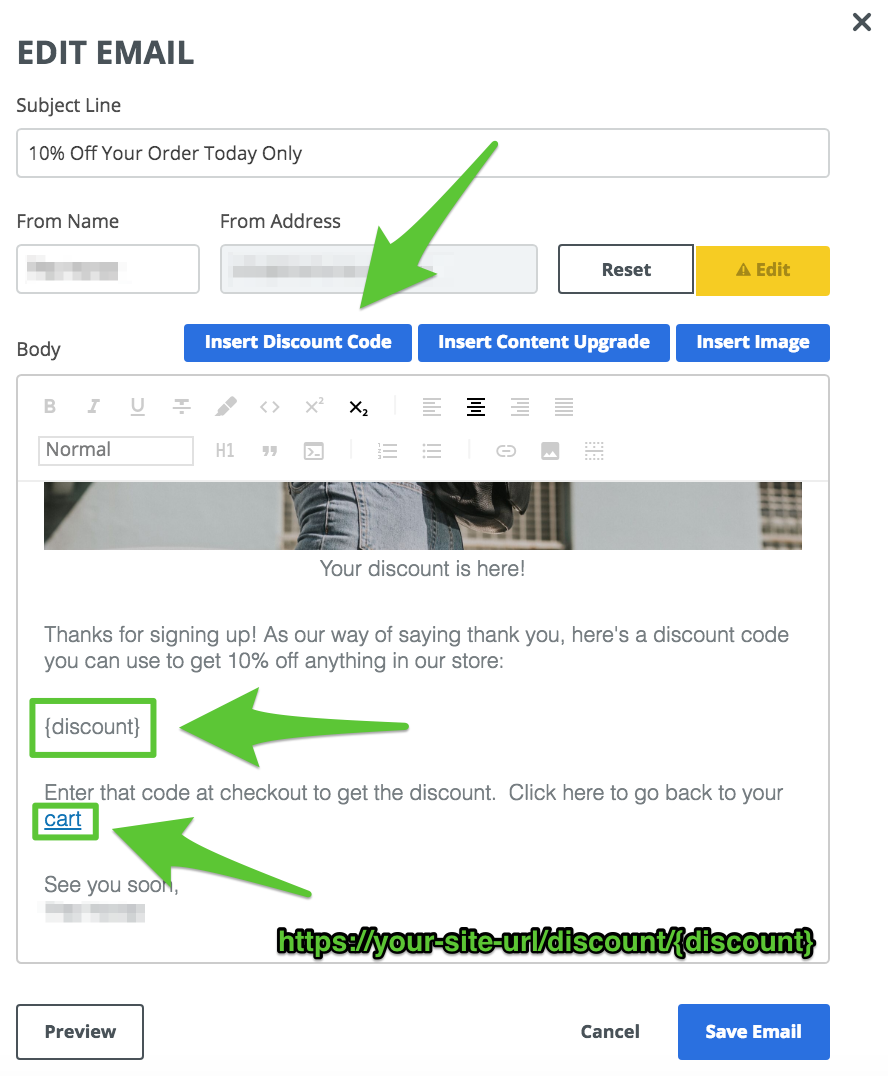 Screenshot showing Sumo email creation page