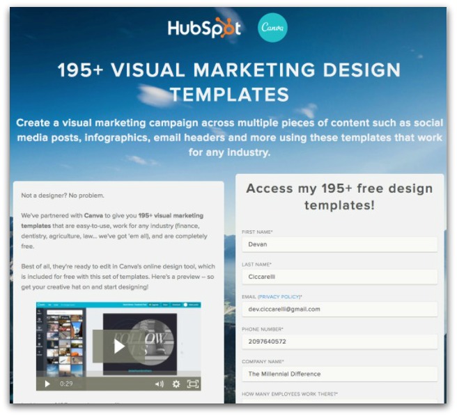 hubspot 195 visual marketing design templates