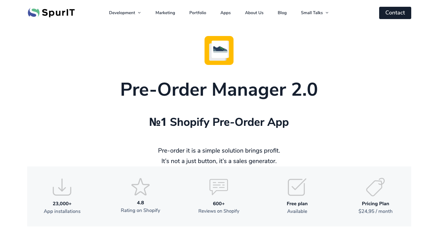 Pre-Order Manager shopify app