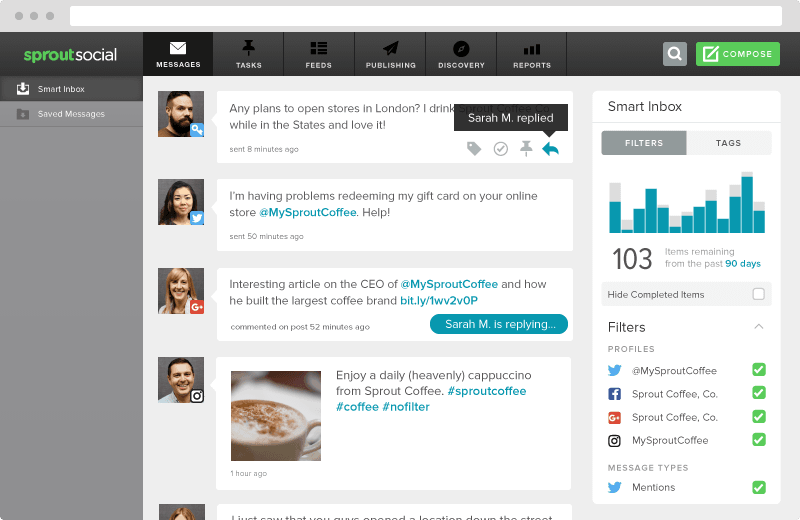 Screenshot showing Sproutsocial