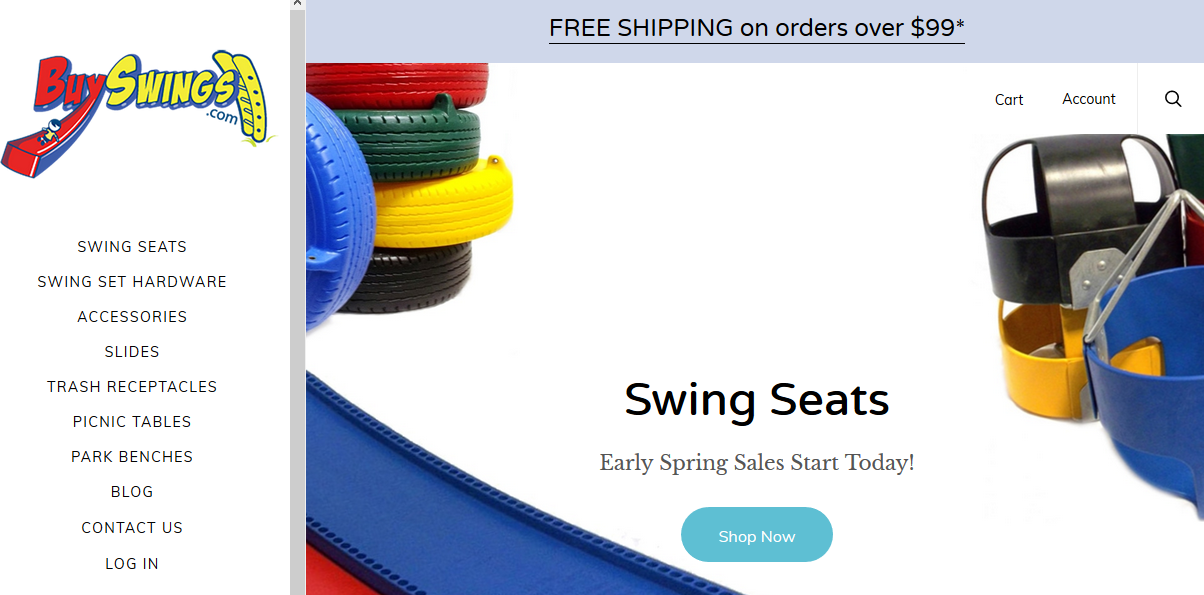 Screenshot showing BuySwings