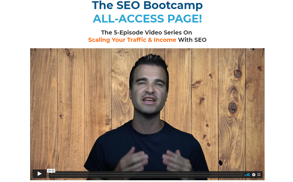 Video for the SEO Bootcamp