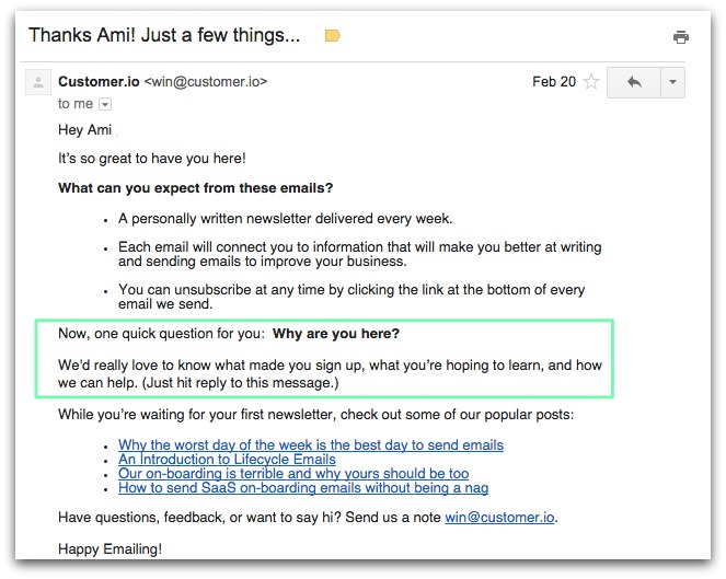 automated email template example