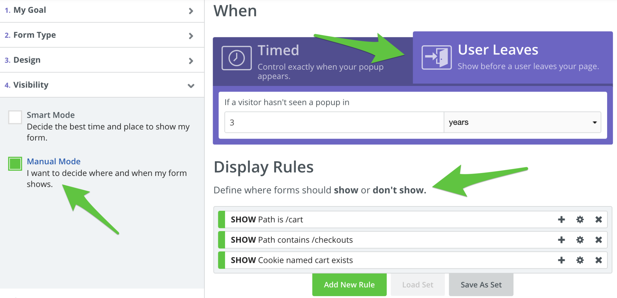 Screenshot showing Sumo visibility settings