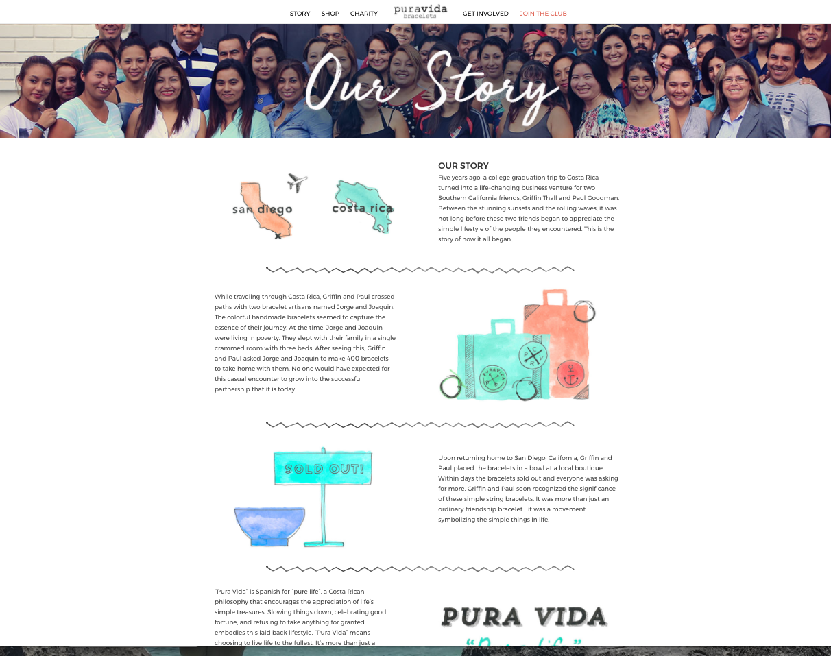 pura vida about us page