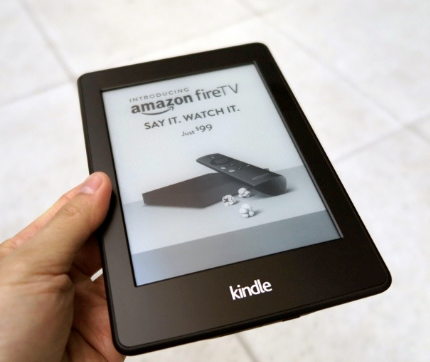 Photo showing an amazon kindle