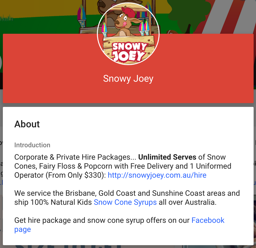 Screenshot showing Snowy Joey