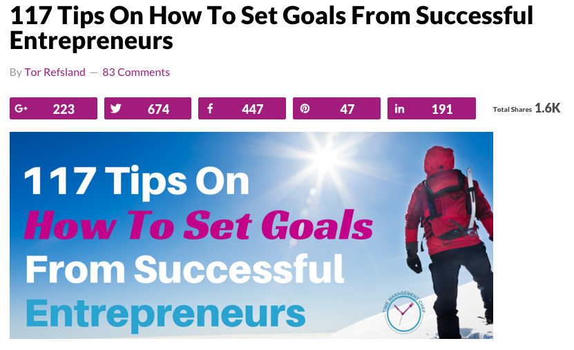 117 tips on how to set goals from successful entrepreneurs